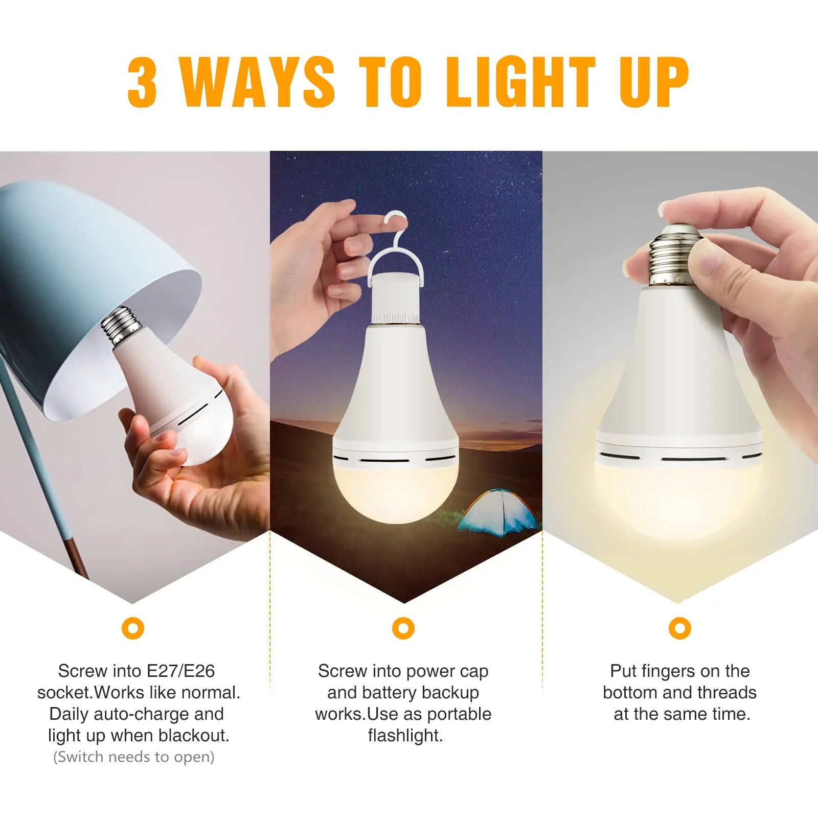 Power-Saving Rechargeable Light Bulbs
