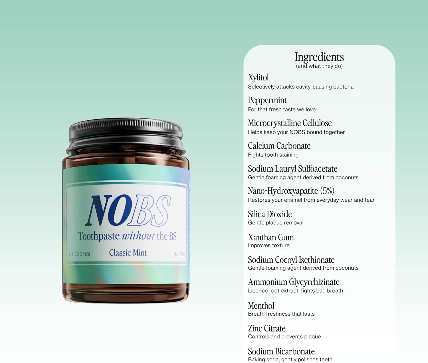 NOBS Eco Toothpaste Tablets