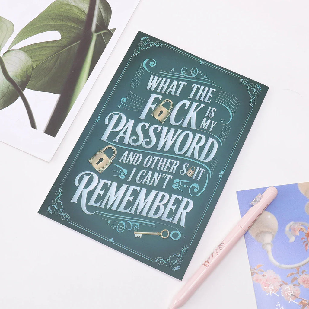 Teal Password Notebook