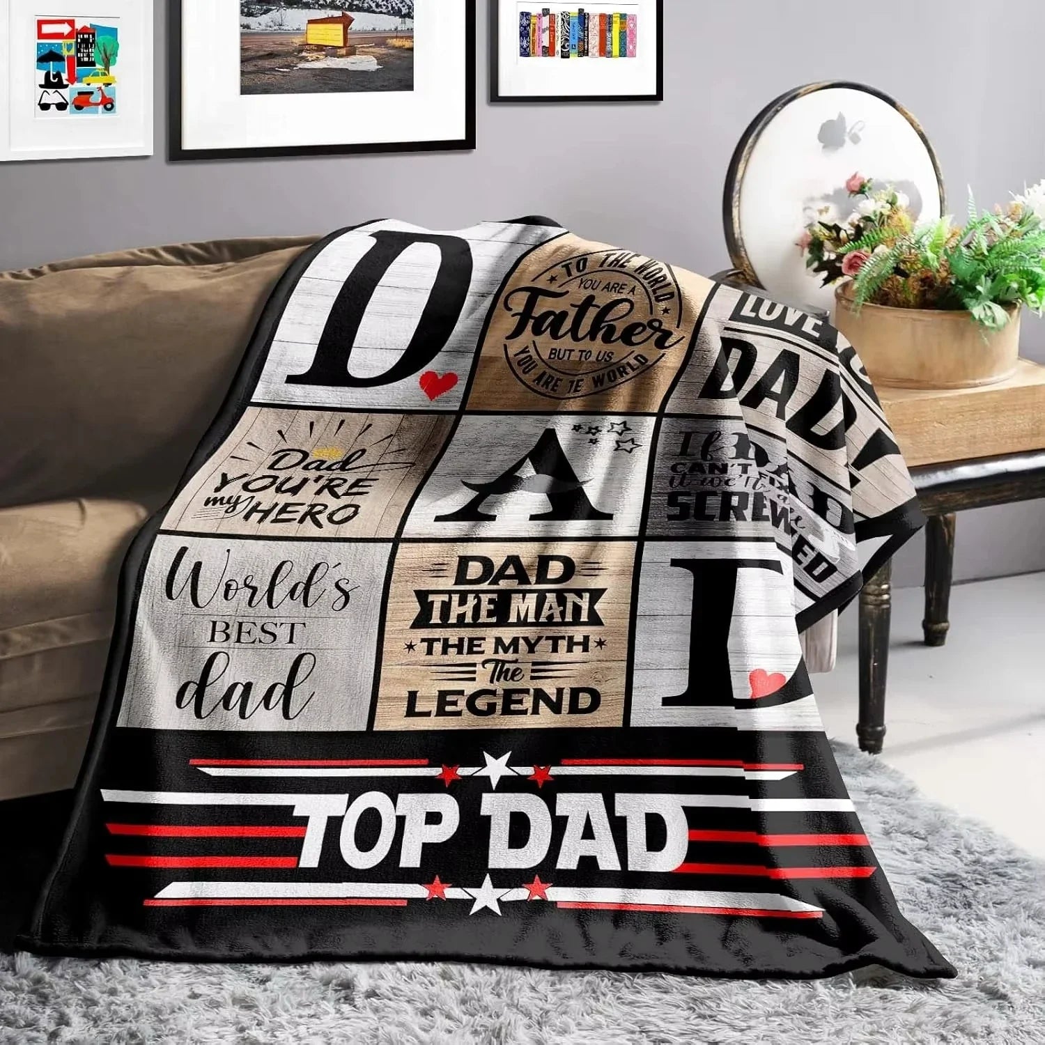 Cozy Dad Gift Blanket